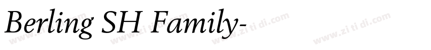Berling SH Family字体转换